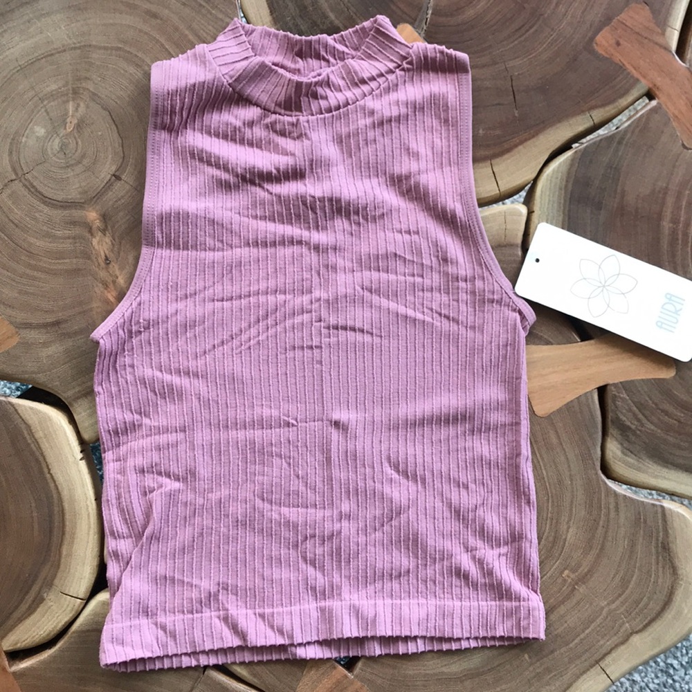 Mauve Stretch Crop Top OS!!